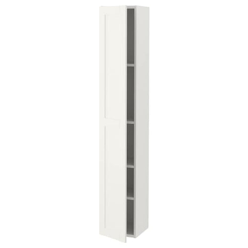 ENHET - Hi cb w 4 shlvs/door, white/white frame, 30x32x180 cm