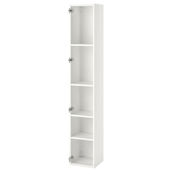 ENHET - High cb w 4 shelves, white, 30x30x180 cm