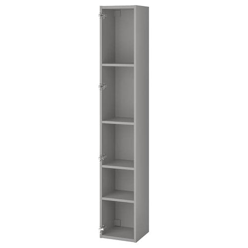 ENHET - High cb w 4 shelves, grey, 30x30x180 cm