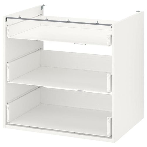 ENHET - Base cb w 3 drawers, white, 80x60x75 cm