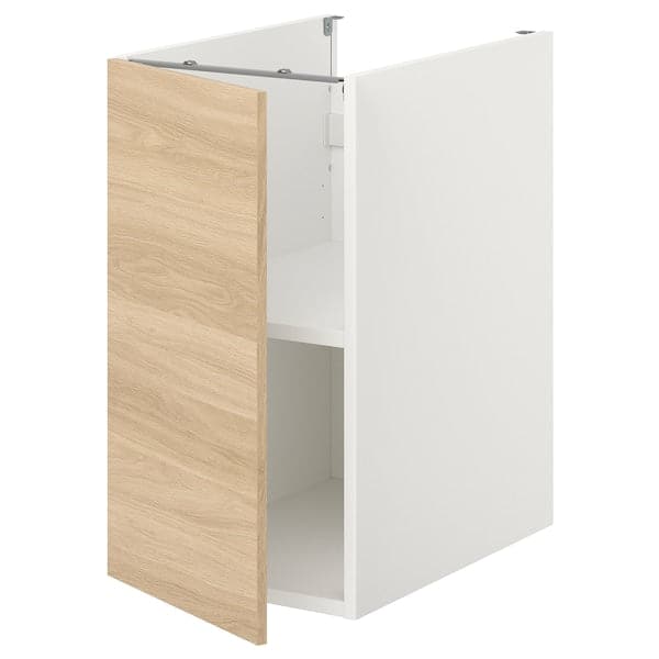 ENHET - Bc w shlf/door, white/oak effect, 40x62x75 cm