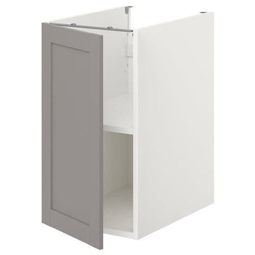 ENHET - Bc w shlf/door, white/grey frame, 40x62x75 cm