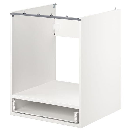 Ikea ENHET - Base cb f oven w drawer, white, 60x60x75 cm