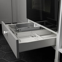 ENHET - Base cabinet for oven with drawer, white/grey frame, 60x62x75 cm - best price from Maltashopper.com 39320920