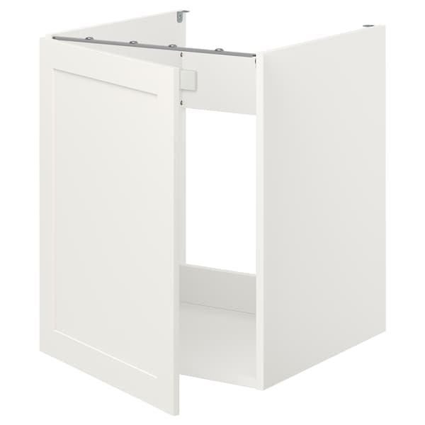ENHET - Bc f sink/door, white/white frame, 60x62x75 cm - best price from Maltashopper.com 49320953