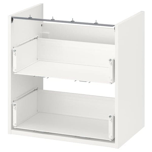 ENHET - Base cb f washbasin w 2 drawers, white, 60x40x60 cm