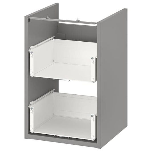 Ikea ENHET - Base cb f washbasin w 2 drawers, grey, 40x40x60 cm