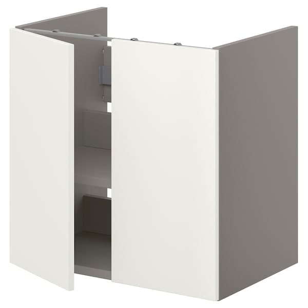 ENHET - Bs cb f wb w shlf/doors, grey/white, 60x42x60 cm - best price from Maltashopper.com 29322415
