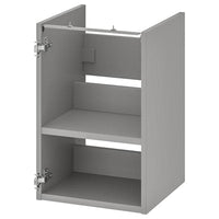 ENHET base cb f washbasin w shelf, grey, 40x40x60 cm