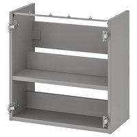ENHET base cb f washbasin w shelf, grey, 60x30x60 cm