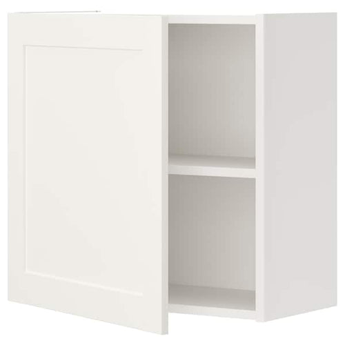 ENHET - Wall cb w 1 shlf/door, white/white frame, 60x32x60 cm