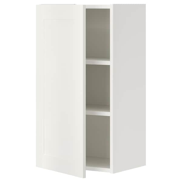 ENHET - Wall cb w 2 shlvs/door, white/white frame, 40x32x75 cm - best price from Maltashopper.com 39320996