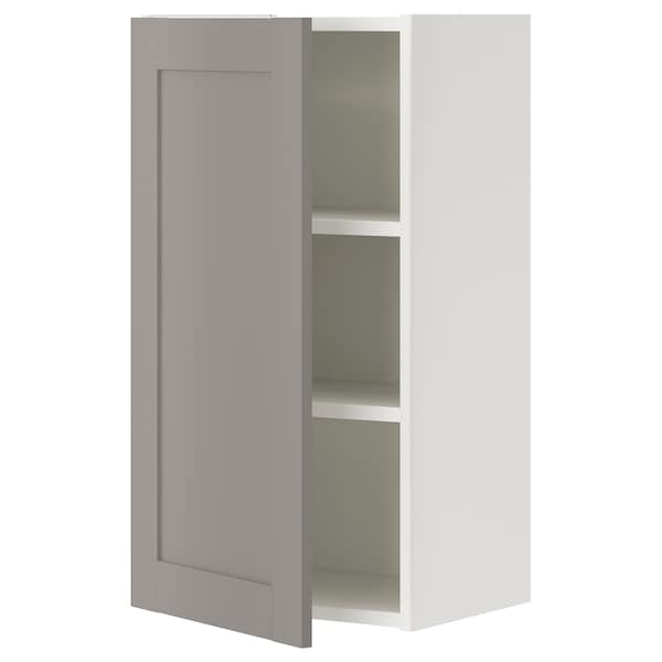Ikea ENHET - Wall cb w 2 shlvs/door, white/grey frame, 40x32x75 cm