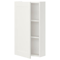 ENHET - Wall cb w 2 shlvs/door, white/white frame, 40x17x75 cm - best price from Maltashopper.com 49322730