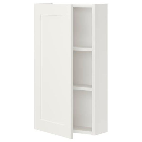ENHET - Wall cb w 2 shlvs/door, white/white frame, 40x17x75 cm