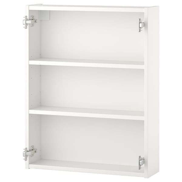 ENHET - Wall cb w 2 shelves, white, 60x15x75 cm - best price from Maltashopper.com 20440456