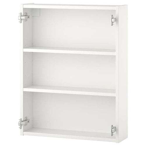 ENHET - Wall cb w 2 shelves, white, 60x15x75 cm