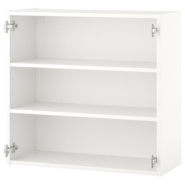 ENHET - Wall cb w 2 shelves, white, 80x30x75 cm