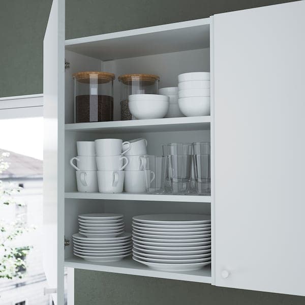 Ikea ENHET - Wall cb w 2 shelves, white, 40x30x75 cm