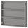 ENHET - Wall cb w 2 shelves, grey, 80x15x75 cm