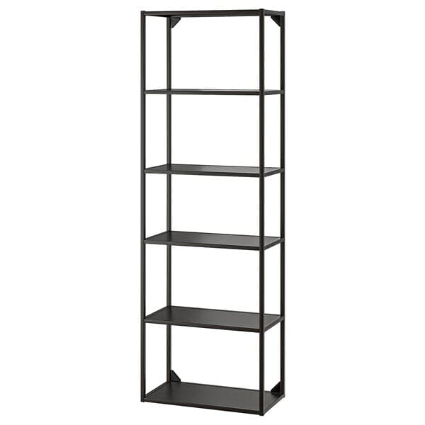 ENHET - High fr w shelves, anthracite, 60x30x180 cm - best price from Maltashopper.com 70448964