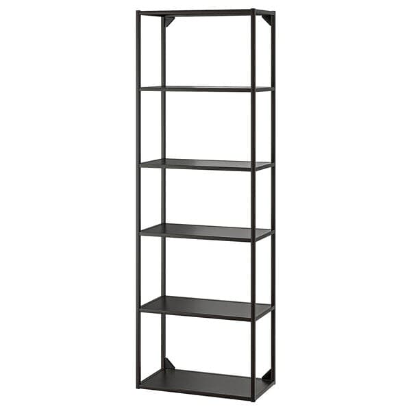 ENHET - High fr w shelves, anthracite, 60x30x180 cm