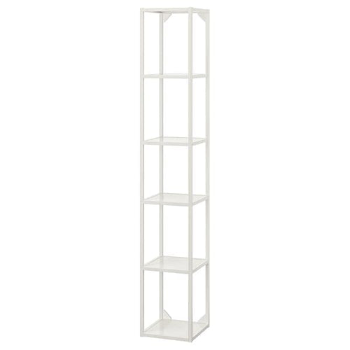 ENHET high fr w shelves, white, 30x30x180 cm