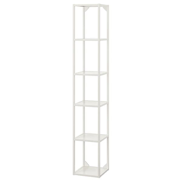 ENHET - High fr w shelves, white, 30x30x180 cm