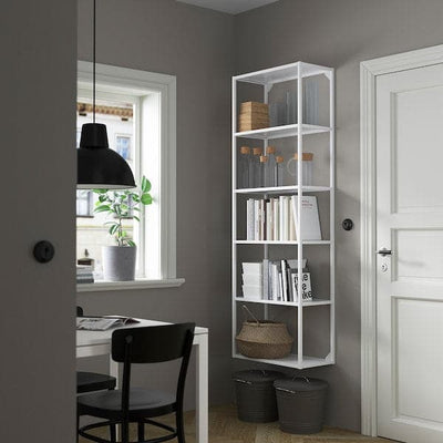 ENHET - High fr w shelves, white, 60x30x180 cm - best price from Maltashopper.com 80448954