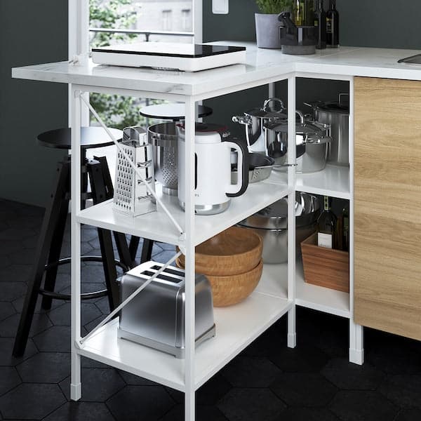 Ikea ENHET - Base fr w shelves, white, 60x60x75 cm