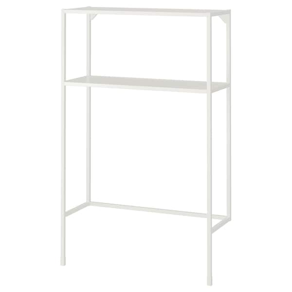 ENHET - Frame w shelves for washing machine, white, 80x30x129 cm