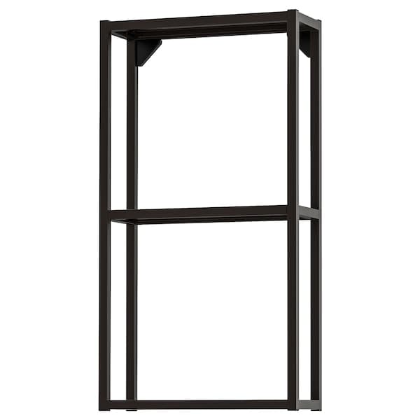 ENHET - Wall fr w shelves, anthracite, 40x15x75 cm