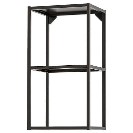 Ikea ENHET - Wall fr w shelves, anthracite, 40x30x75 cm