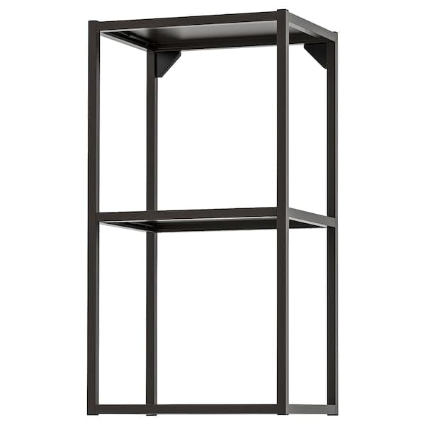 ENHET - Wall fr w shelves, anthracite, 40x30x75 cm