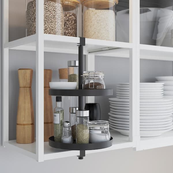 Ikea ENHET - Wall fr w shelves, anthracite, 40x15x75 cm