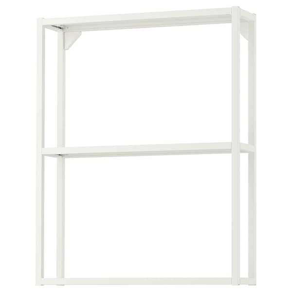 ENHET - Wall fr w shelves, white, 60x15x75 cm