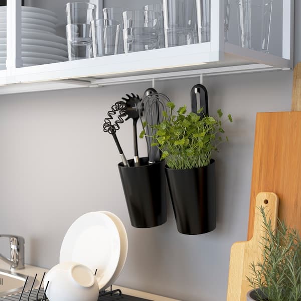 Ikea ENHET - Wall fr w shelves, white, 40x15x75 cm