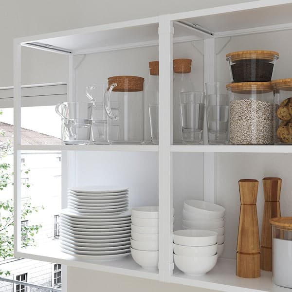 Ikea ENHET - Wall fr w shelves, white, 40x30x75 cm