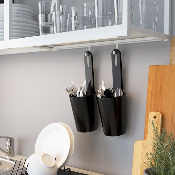 ENHET - Wall fr w shelves, white, 40x15x75 cm - best price from Maltashopper.com 70448935