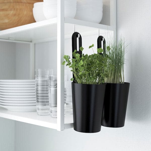 ENHET - Wall fr w shelves, white, 60x15x75 cm - best price from Maltashopper.com 00448967