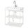 ENHET / TVÄLLEN - Open washbasin cabinet/2 shelves, white,64x43x65 cm
