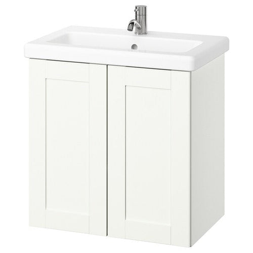 ENHET / TVÄLLEN - Washbasin / washbasin unit/miscelat, white/white frame,64x43x65 cm