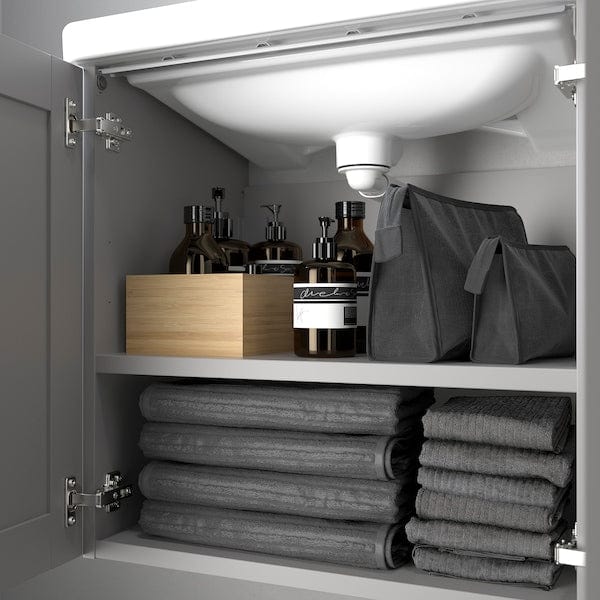 Ikea ENHET / TVÄLLEN - Washbasin / washbasin unit/miscelat, grey/grey frame,64x43x65 cm