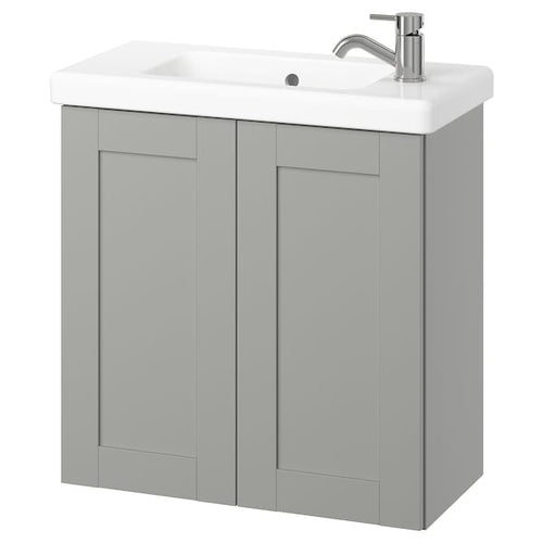 ENHET / TVÄLLEN - Washbasin / washbasin unit/miscelat, grey/grey frame,64x33x65 cm