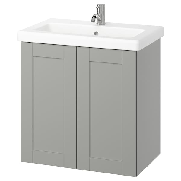 ENHET / TVÄLLEN - Washbasin / washbasin unit/miscelat, grey/grey frame,64x43x65 cm - best price from Maltashopper.com 49557714