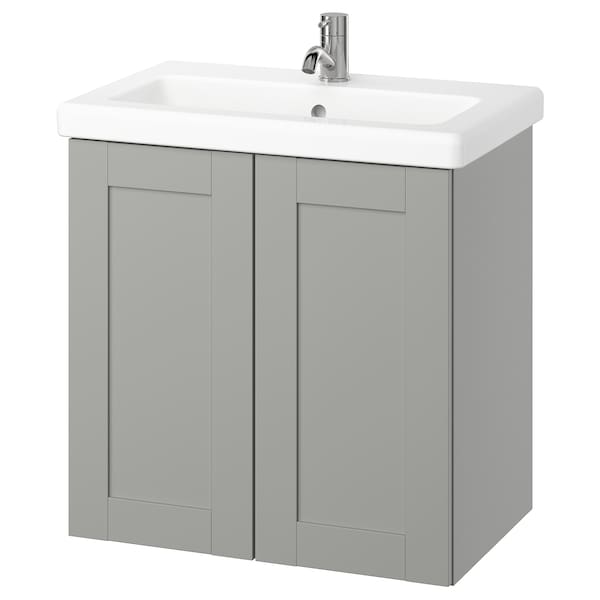 Ikea ENHET / TVÄLLEN - Washbasin / washbasin unit/miscelat, grey/grey frame,64x43x65 cm