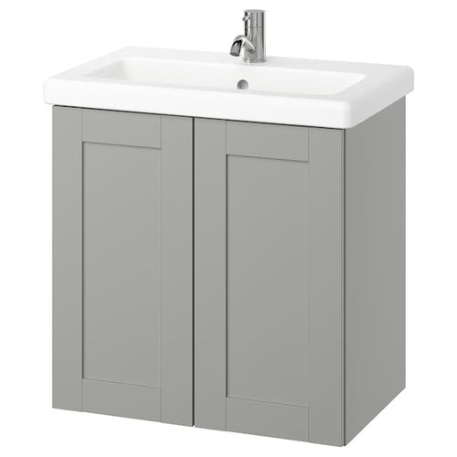 ENHET / TVÄLLEN - Washbasin / washbasin unit/miscelat, grey/grey frame,64x43x65 cm