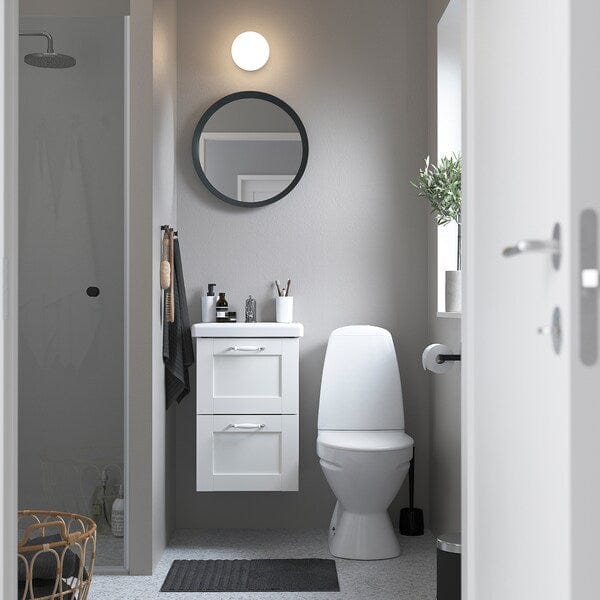 Ikea ENHET / TVÄLLEN - Washbasin/drawer/misc cabinet, white/white frame,44x43x65 cm