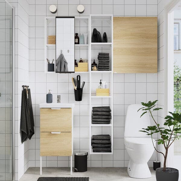 ENHET / TVÄLLEN - Bathroom furniture set, 16 pieces