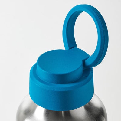 ENKELSPÅRIG - Water bottle, stainless steel/bright blue, 0.5 l - best price from Maltashopper.com 50500707